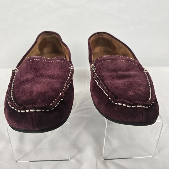 Naturalizer Slip On Shoes Women's Size 10 M Maroon Suede Leather Upper - Picture 2 of 16
